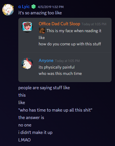 Fan: "How do you come up with this stuff, who has this much time?"